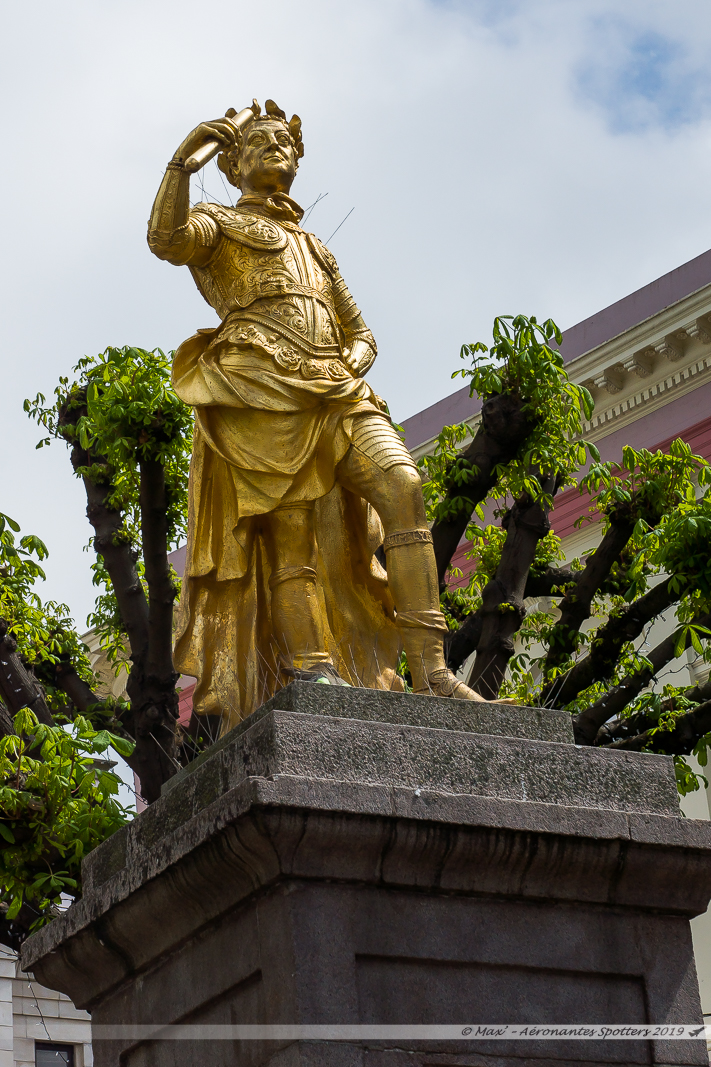 Jersey - Saint Helier - Statue du Roi George II sur la place Royale de St Helier