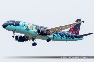Airbus A320 (OO-SNB) Brussels Airlines "Tintin - Rackham special c/s"