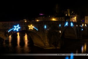 Illuminations 2015 : Vieux Pont sur la Mayenne