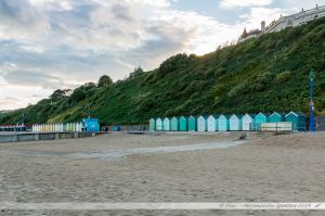 Plage de Bournemouth et ses cabines de plage