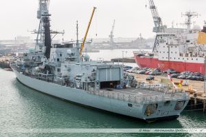 HMS St Albans  - F83, frégate de la Royal Navy dans le port militaire de Portsmouth